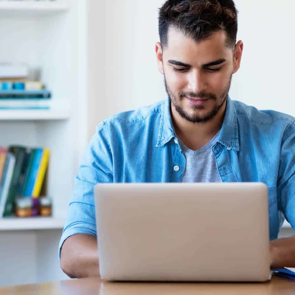 Man on Computer